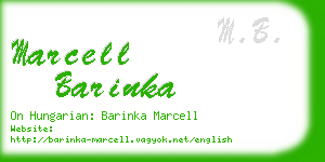 marcell barinka business card